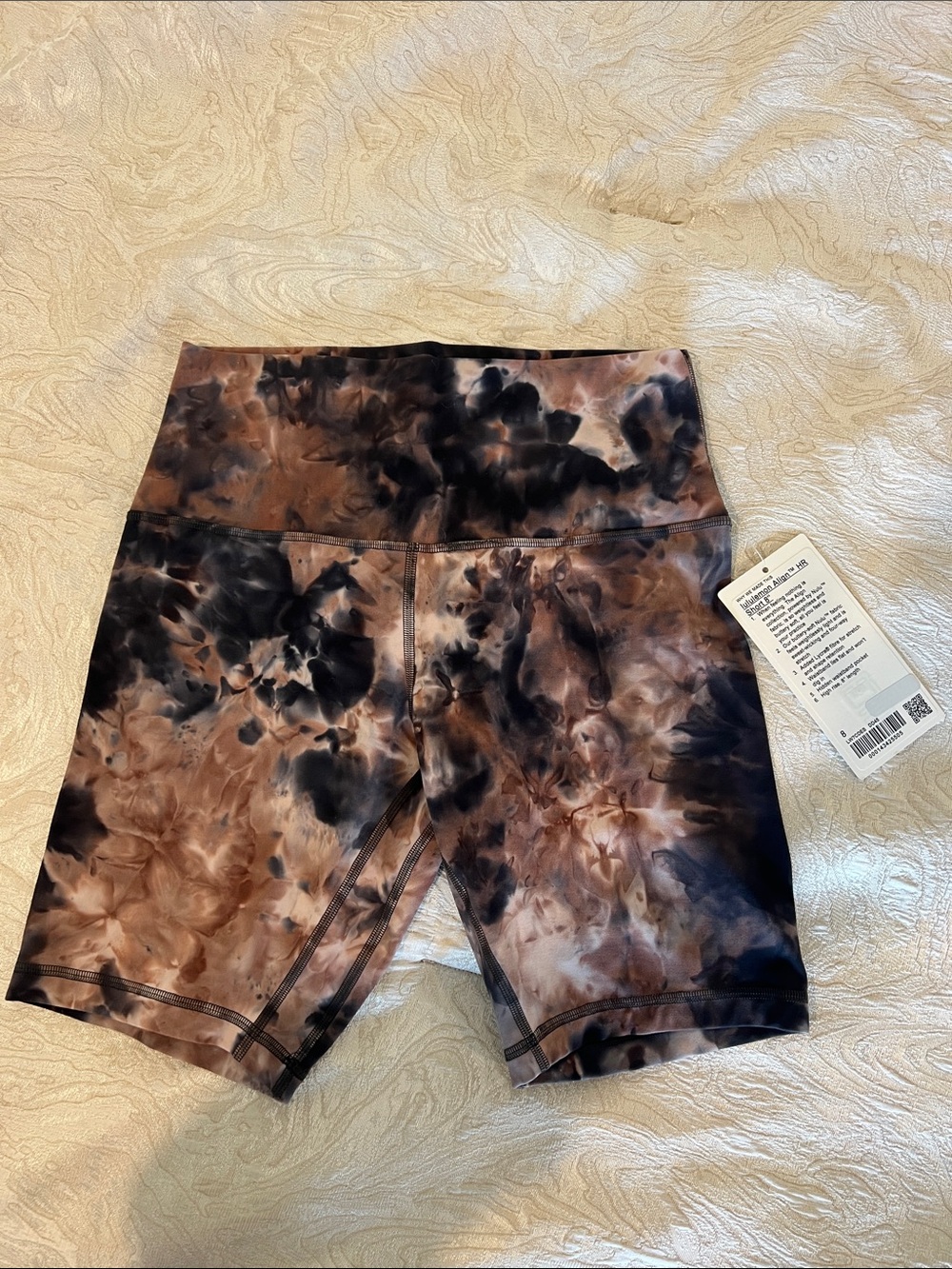 Align lululemon athletica Tie-Dye High-Waist Bike Shorts - Brown & Black